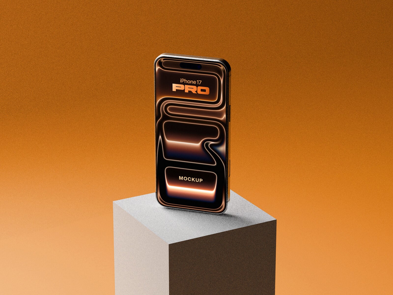 Free iPhone 17 Pro On Stage Mockup PSD