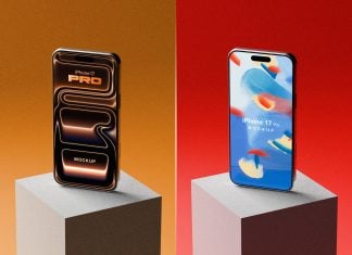 Free iPhone 17 Pro On Stage Mockup PSD