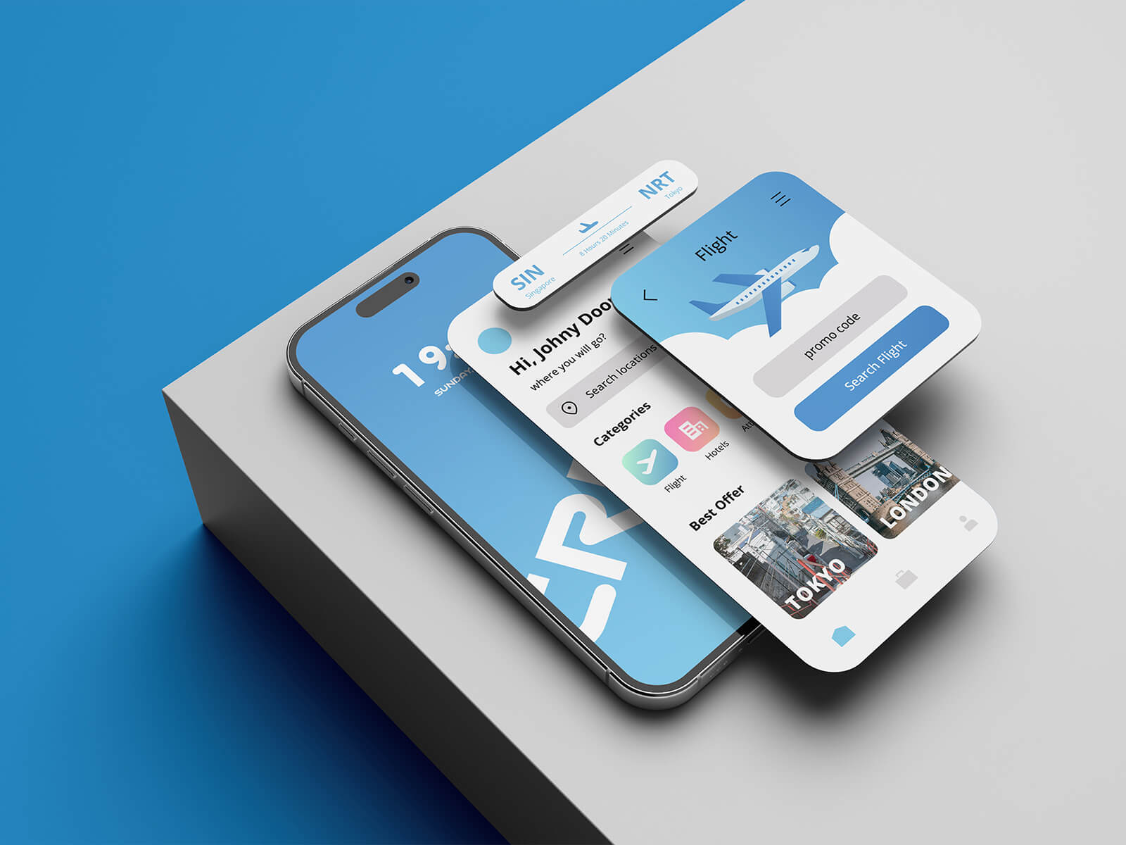 Free iPhone App Screen UI Mockup PSD