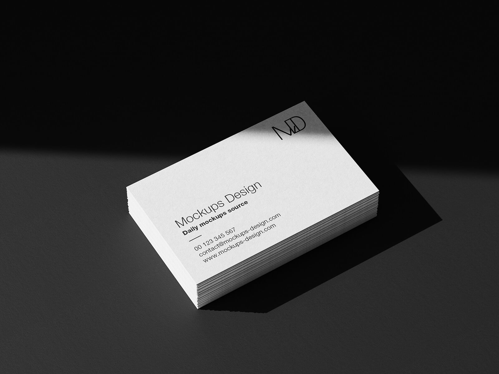 5 Free Stacked Business Card Mockup PSD Files