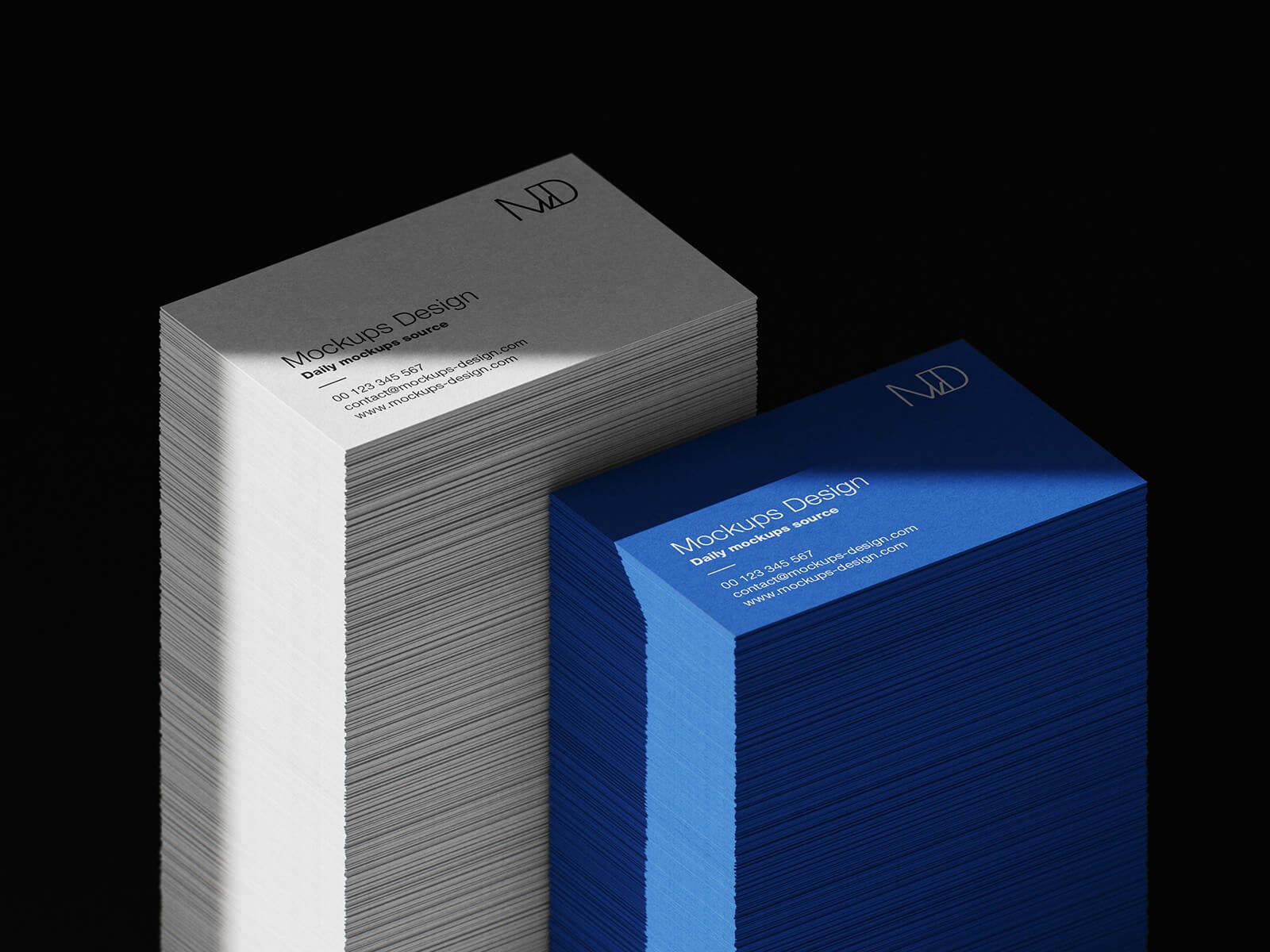 5 Free Stacked Business Card Mockup PSD Files
