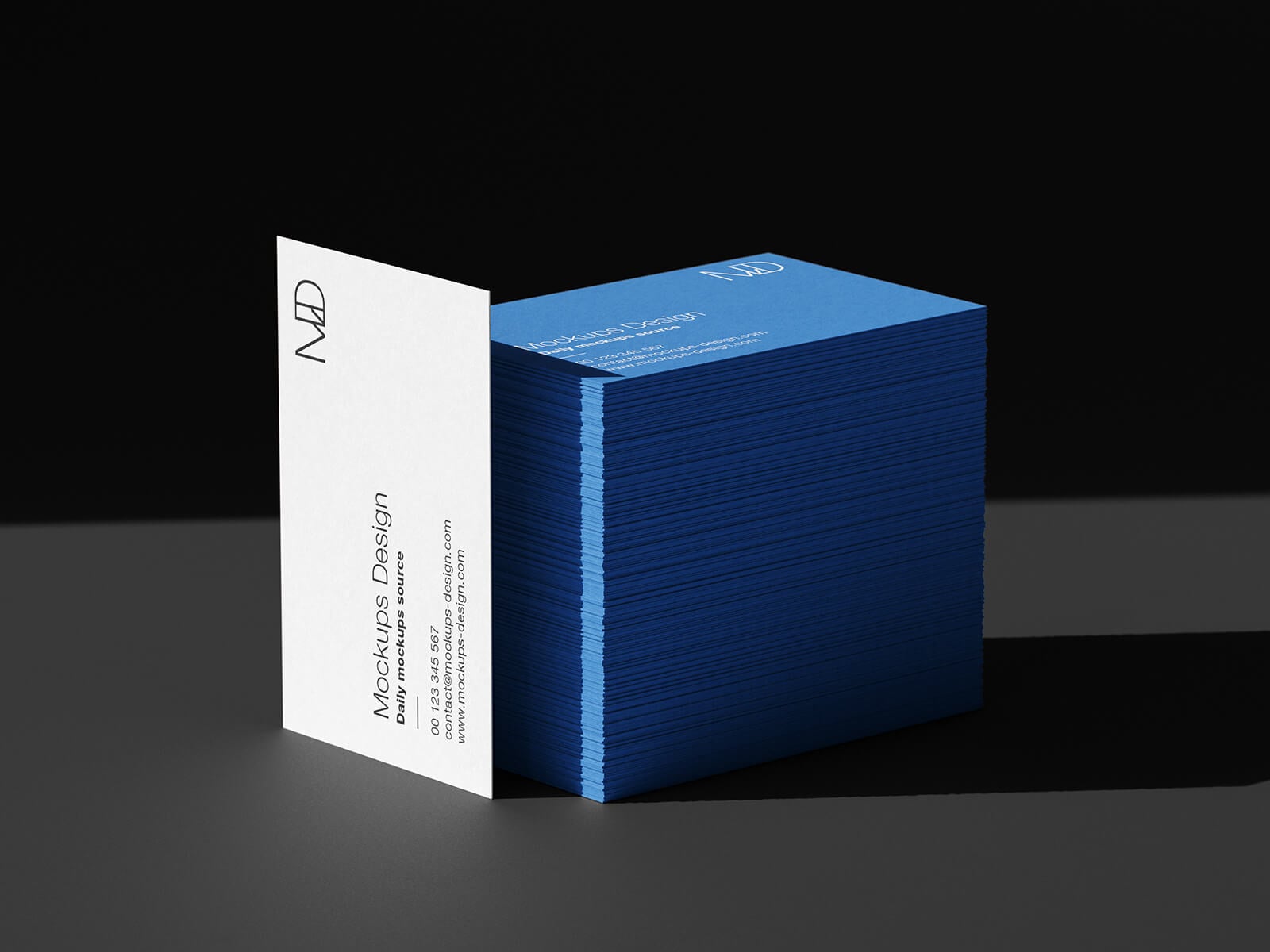 5 Free Stacked Business Card Mockup PSD Files