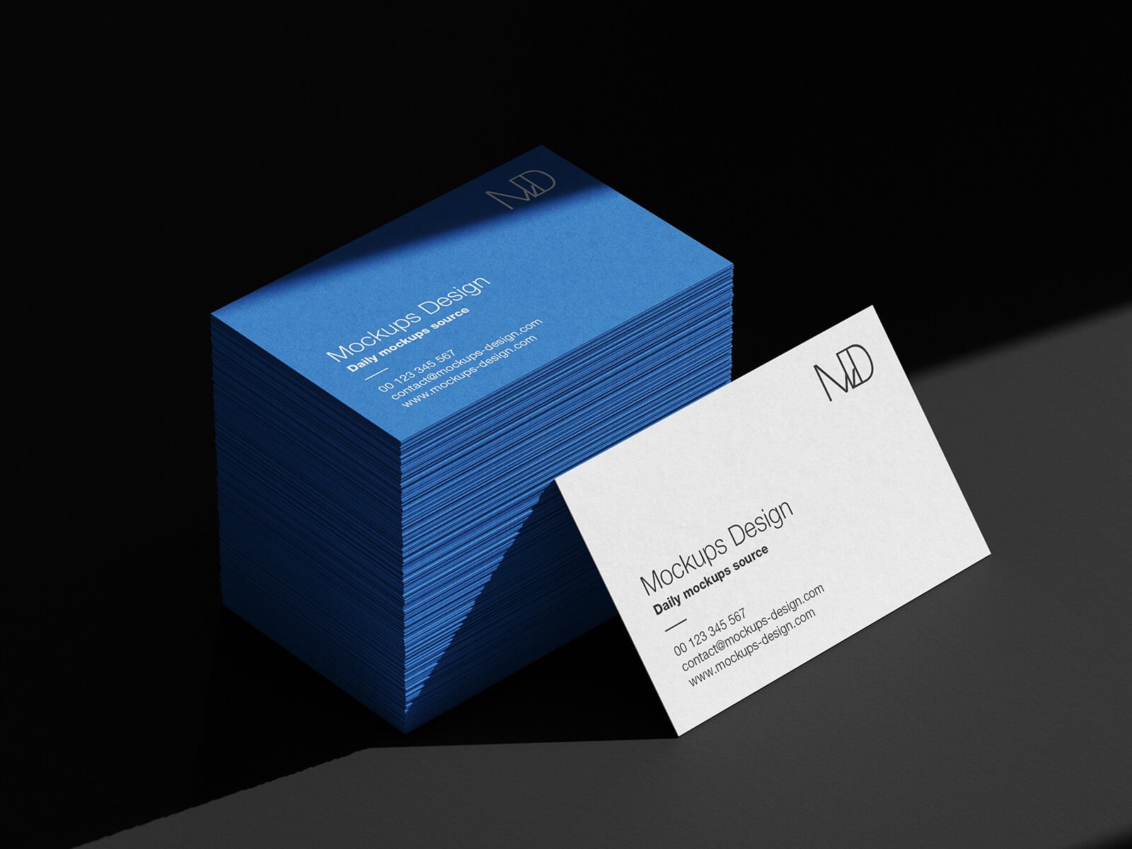 5 Free Stacked Business Card Mockup PSD Files