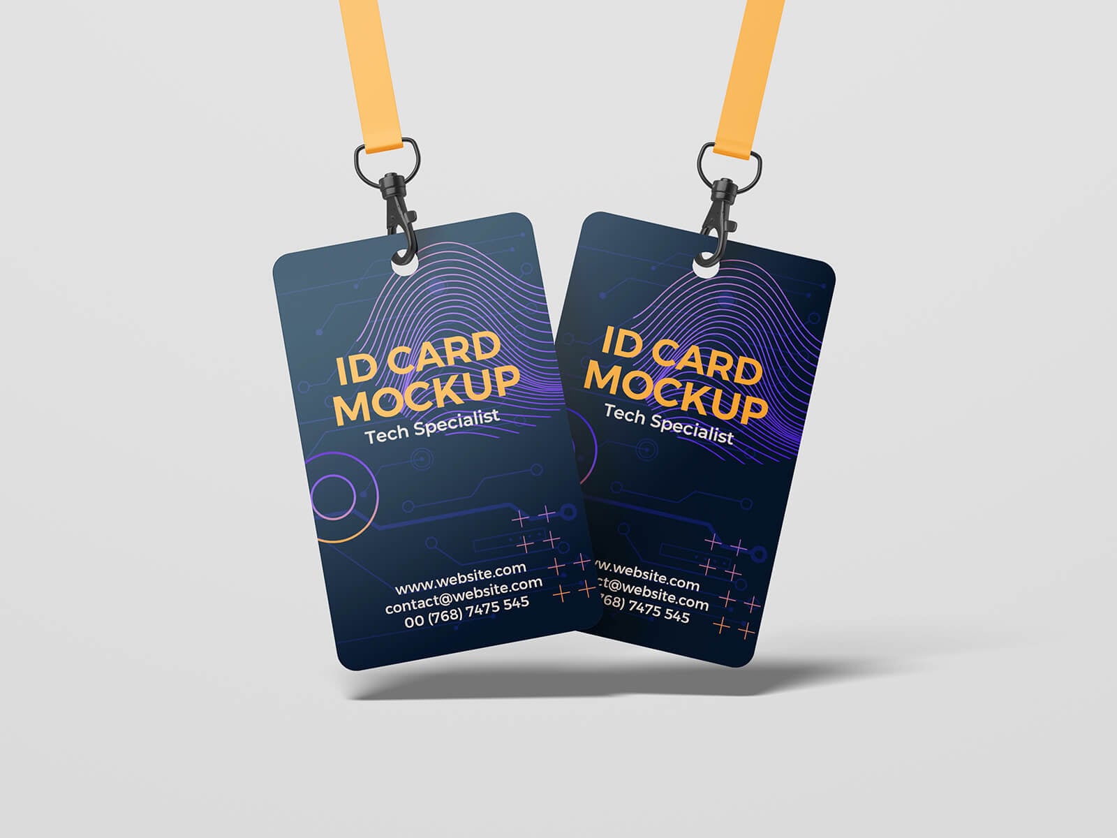 6 Free Premium ID Card Badge Mockup PSD Files