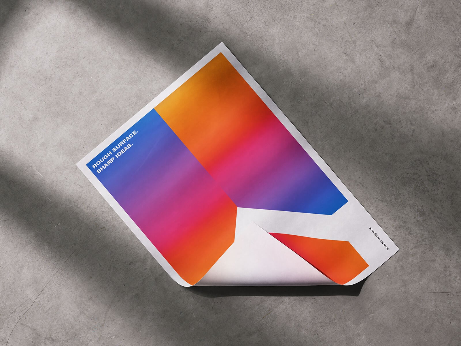 4 Free Paper Poster Mockup On The Floor Mockup PSD