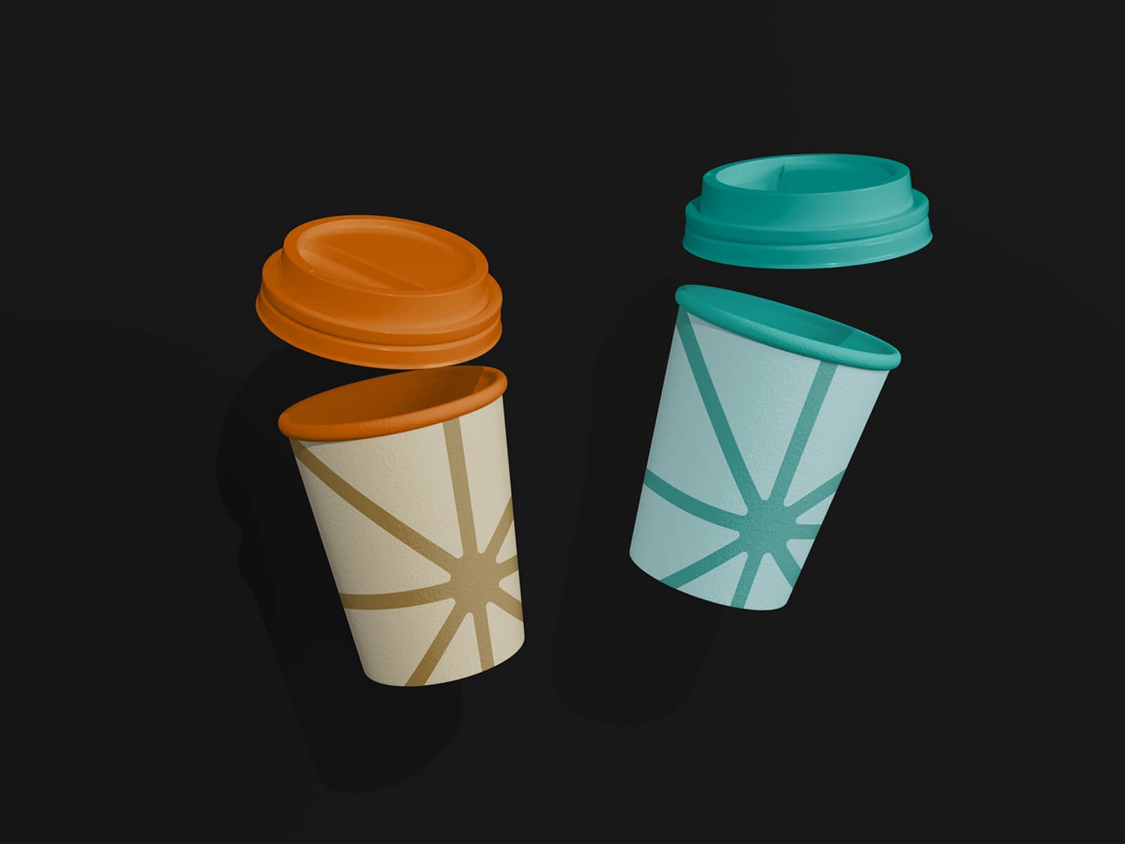 2 Free Customizable Premium Coffee Cup Mockup PSD Set