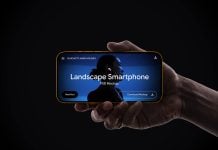 Free Premium Holding Landscape Smartphone Mockup PSD